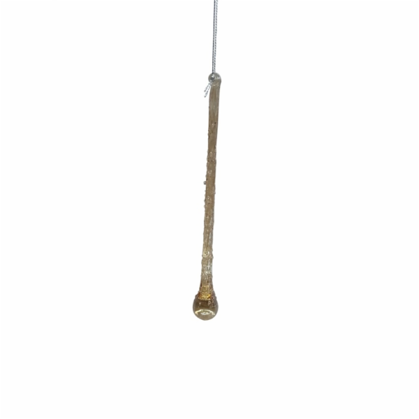 Vánoční hračky na stromeček Vánoční rampouch, zlatý, 18 cm