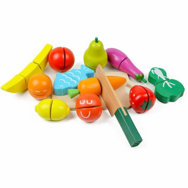 Kuchyňské náčiní na hračky EcoToys Ovoce a zelenina