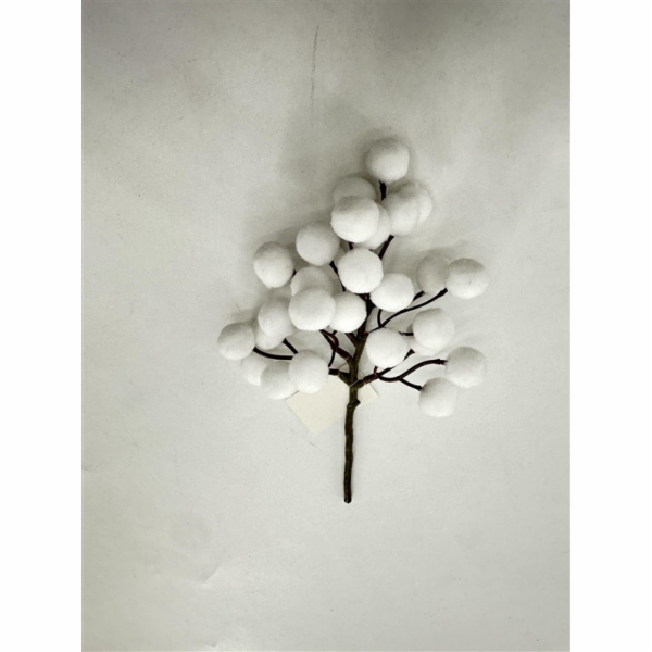 Umělá větvička Christmas Touch, bílá, 23 cm