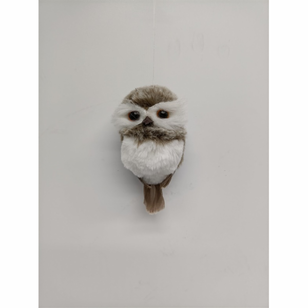 Vánoční hračka na stromeček Vánoční sova na dotek, 10 cm