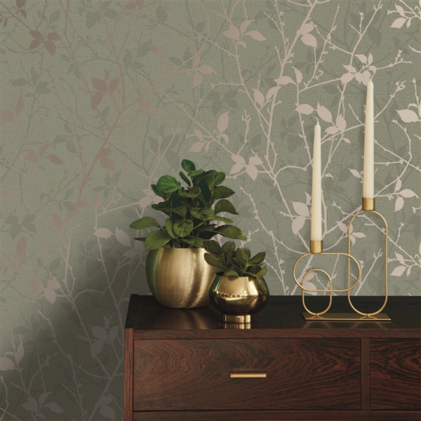 Tapeta BOUTIQUE, vinylová, bílá/zelená