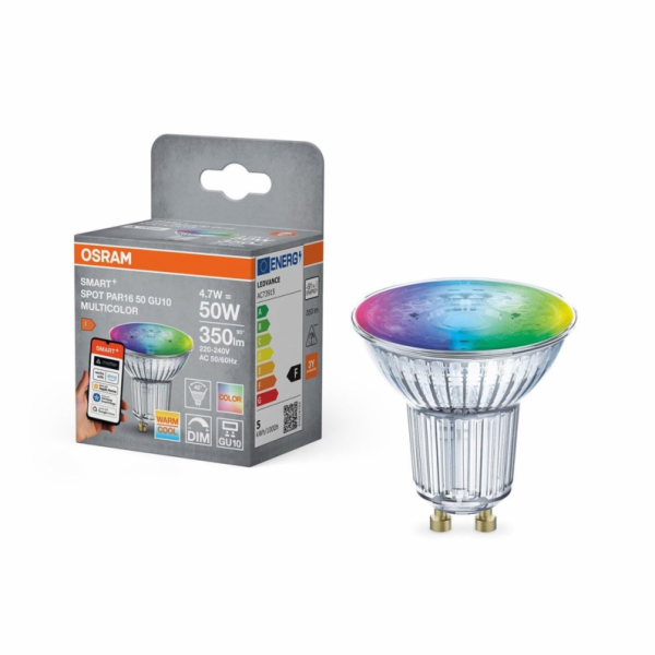 Chytrá LED lampa SMART WIFI, GU10, 5W, 350lm, RGB