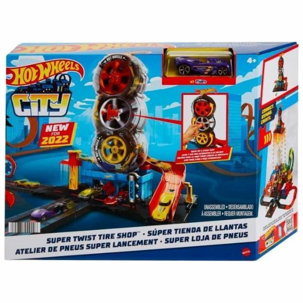 Mattel Hot Wheels City Racing Sada pro dílnu na pneumatik...