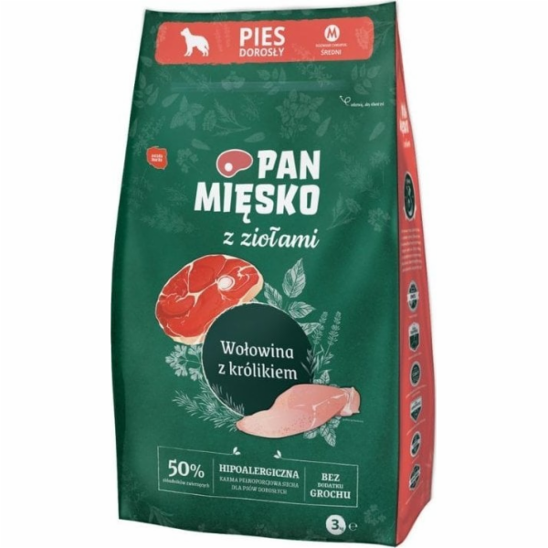 PAN MIĘSKO s bylinkami Hovězí s králíkem M - sušená smeta...