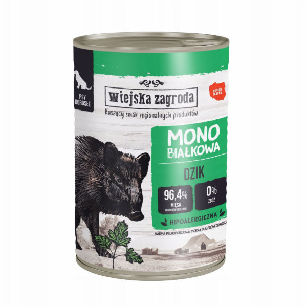 WIEJSKA ZAGRODA Monoproteinové krmivo pro divočáka - such...