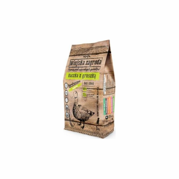 COUNTRY FARM Kachna s hruškou M - suché krmivo pro psy - 2kg