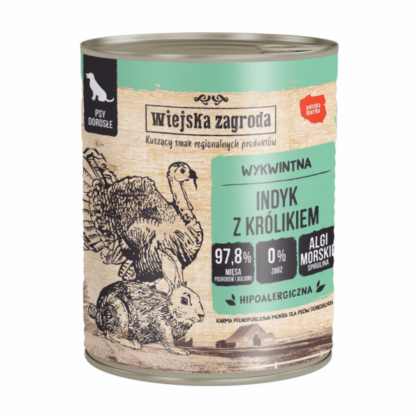 WIEJSKA ZAGRODA Krůta s králíkem - Vlhké Krmivo pro psy -...