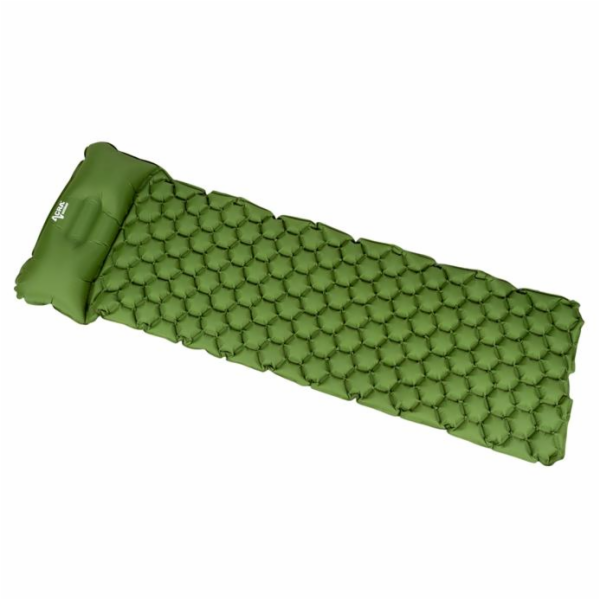 Karimatka Acra L140CL nafukovací s polštářkem, zelená, 5cm
