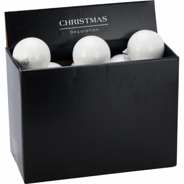 Vánoční hračka na stromeček, bílá, 10 cm