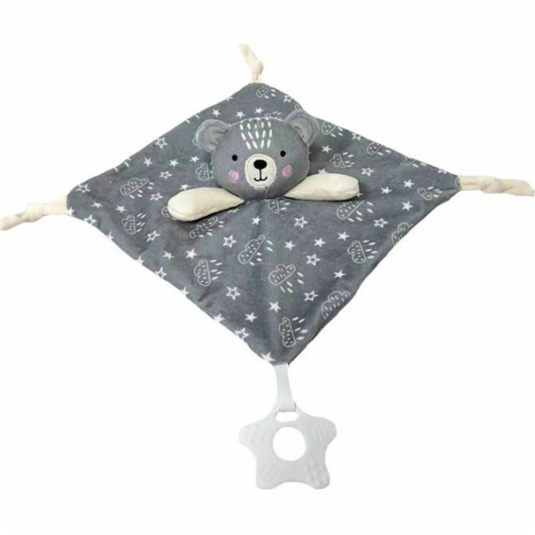 TULILO Plyšová hračka Miluś Miś šedá 25x25 cm