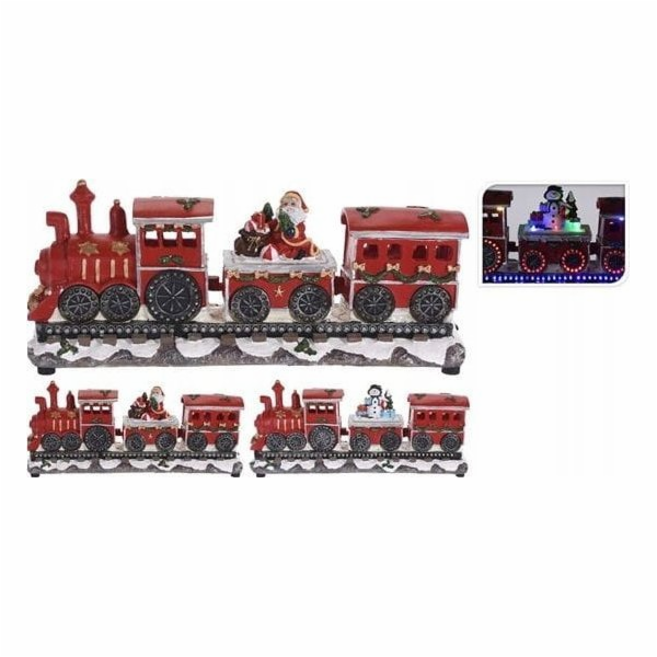 LED vánoční vláček, motiv Santa Claus, 39 cm