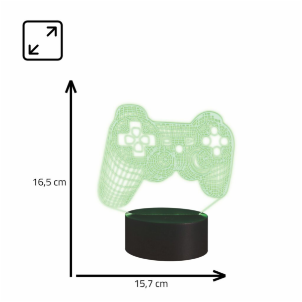 Manta SNL57RGB LED lampa světelná dekorace Gamepad RGB 3D