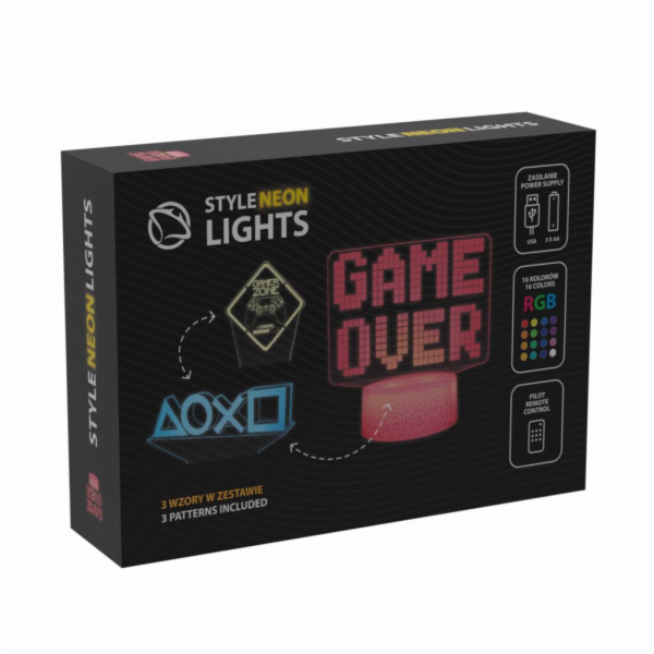 Manta SNL123RGB LED lampa světelná dekorace hra 3 RGB 3D