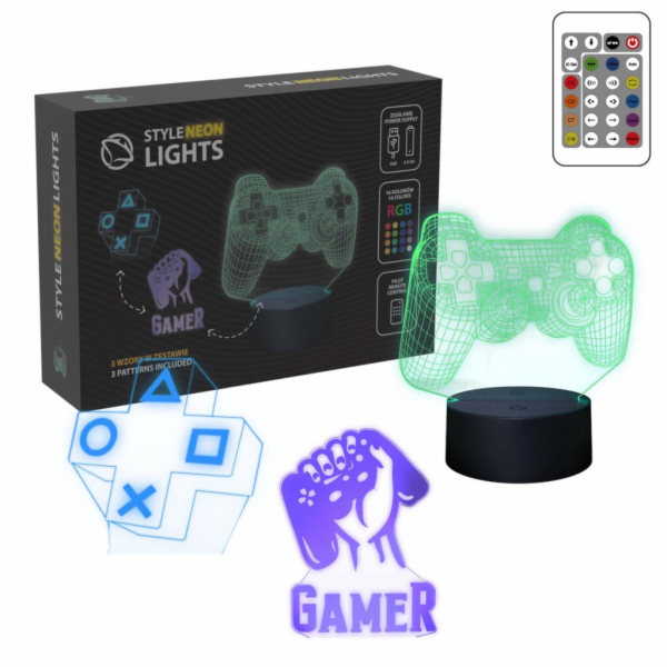 Manta SNL122RGB LED lampa světelná dekorace hra 2 RGB 3D