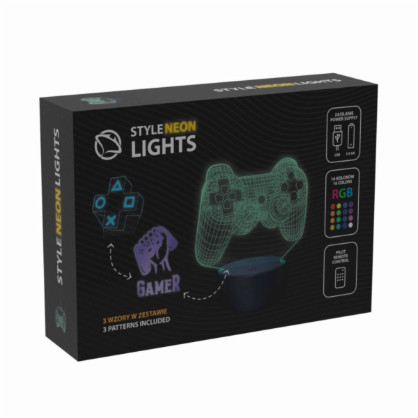 Manta SNL122RGB LED lampa světelná dekorace hra 2 RGB 3D