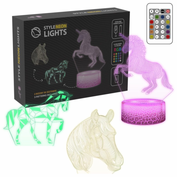 Manta SNL116RGB LED lampa světelná dekorace koně RGB 3D