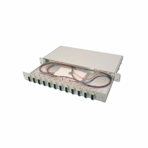 Digitus LWL-Spleißbox, bestückt,  6x SC DX, OS2