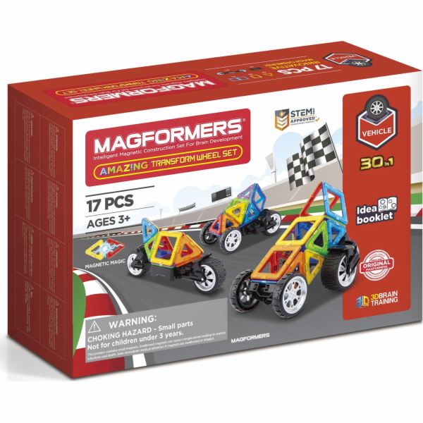 Magformers Sada magnetických bloků Transform Wheel, 17 dílů