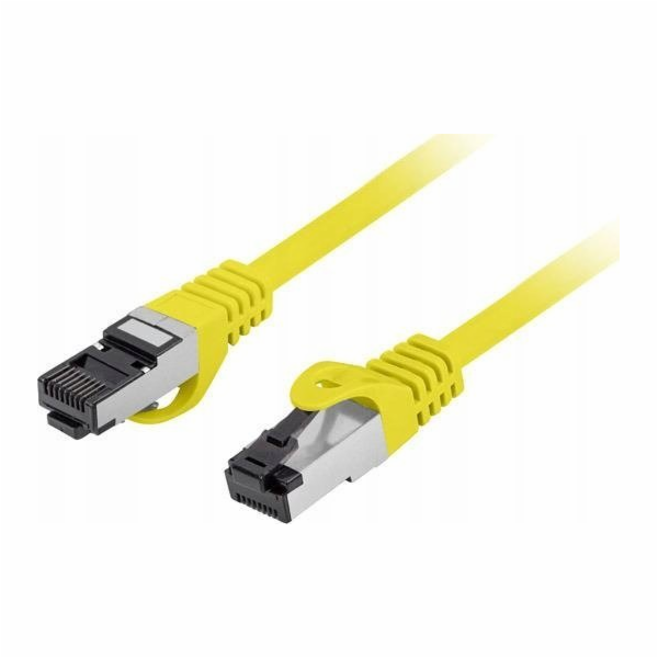 Lanberg Patchcord cat.8.1 S/FTP LSZH CU 1,5m žlutý, fluor...