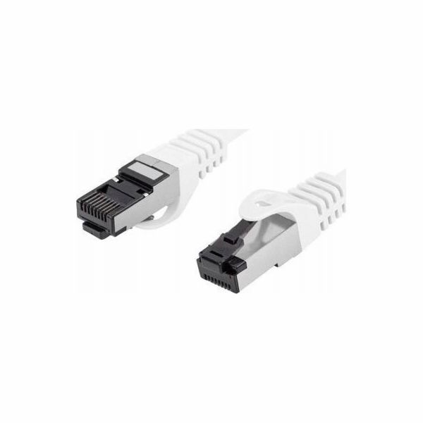 Lanberg Patchcord cat.8.1 S/FTP LSZH CU 1m bílý, flekatý,...