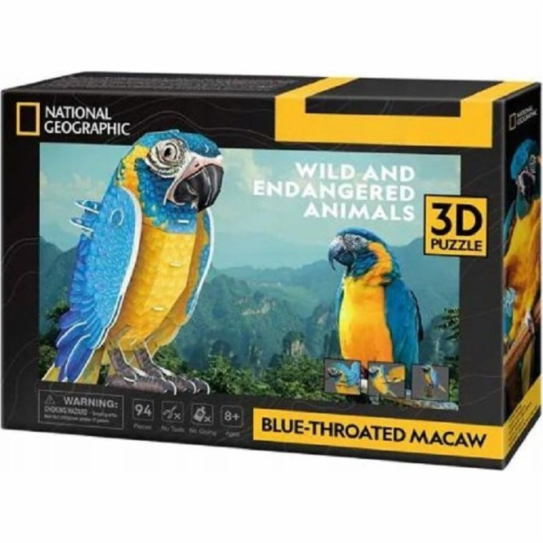 Cubic Fun 3D puzzle 88 dílků Safírový papoušek