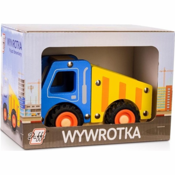 Daffi Dřevěné auto s pneumatikami Sklápěč
