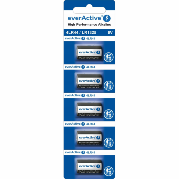 everActive Alkalické baterie LR44/LR1325/544A blistr 5 ks.