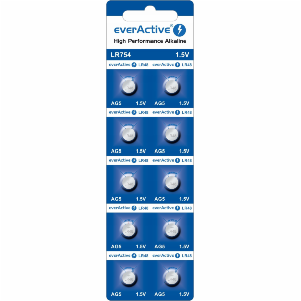 everActive Mini alkalické baterie AG5/G5/LR754/LR48 blist...