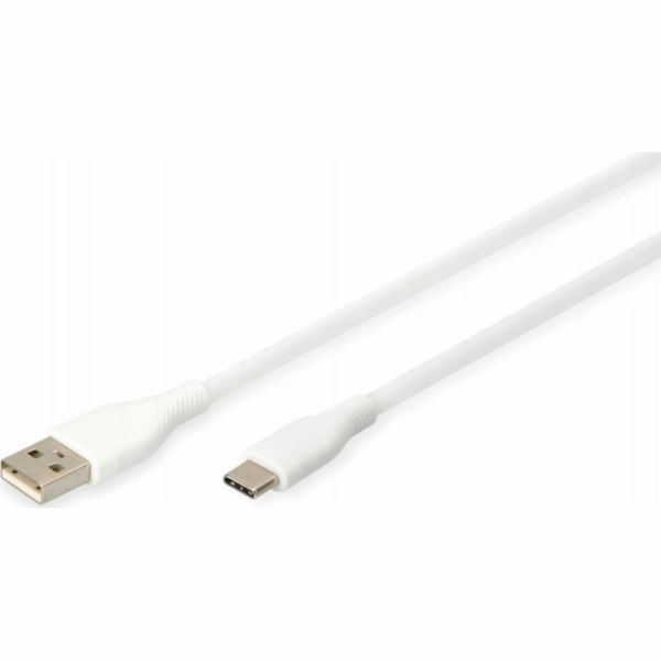 Digitus USB 2.0 Silikon-Anschlusskabel USB-A > USB-C (wei...