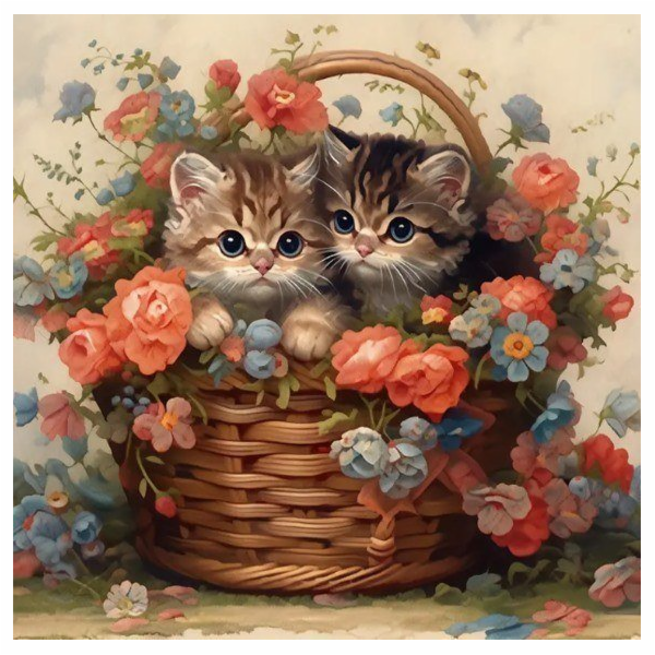 Norimpex Diamantová mozaika - Koťata v košíku