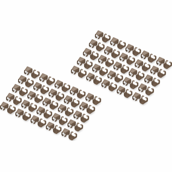 Digitus Barevné klipy pro patch kabel, hnědé | Digitus