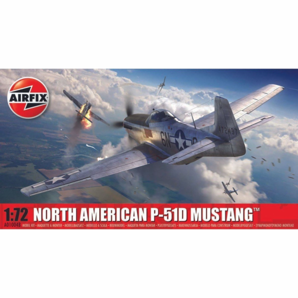 Airfix Plastikový model North American P-51D Mustang v mě...