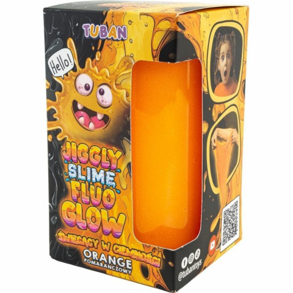 TUBAN Sliz Jiggly Fluo zářivě oranžový 430g