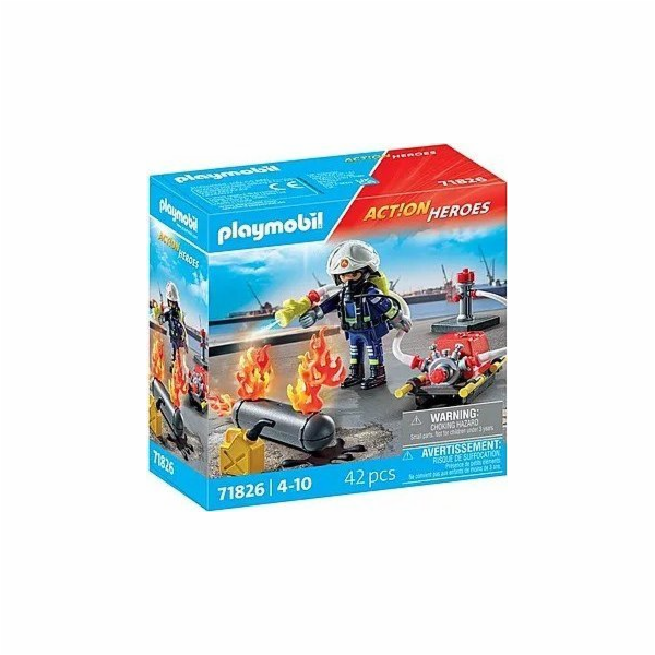 Playmobil Action Heroes 71826 Hasič s vodním čerpadlem