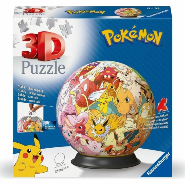 Ravensburger Polska 3D puzzle Pokémon Ball Postavy Pokémon