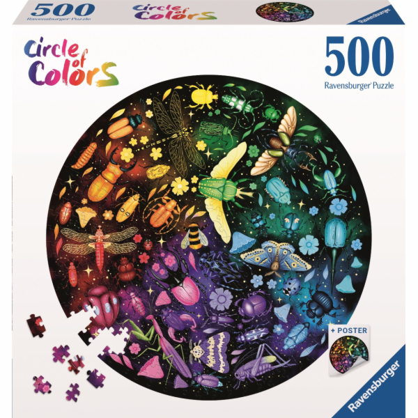 Ravensburger Polska 500dílné puzzle Hmyz Barevná paleta