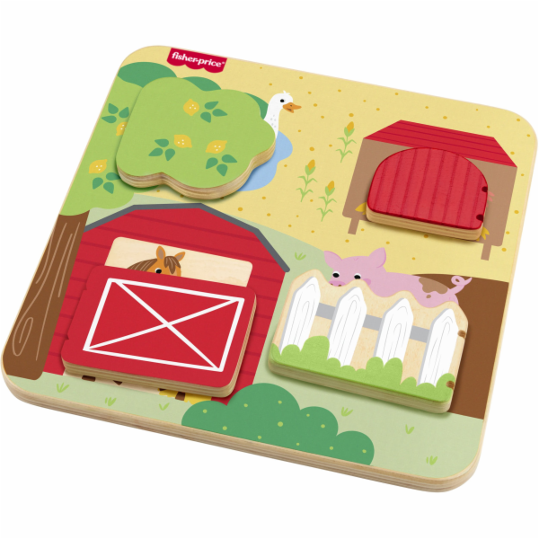 Fisher Price Dřevěná deska Farm Peek-a-boo