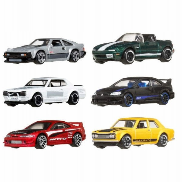 Hot Wheels Auta Streets of Japan 1:64, sada 6 kusů
