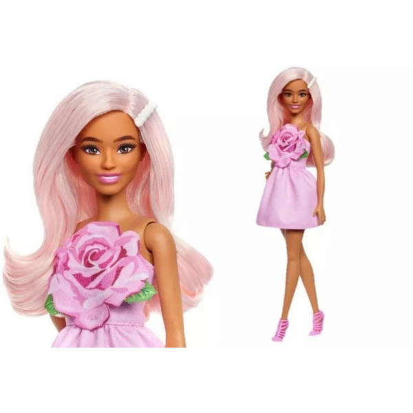Mattel Panenka Barbie Fashionistas Blondýnka v růžových š...