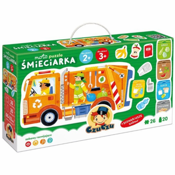 CzuCzu Moto puzzle - Popelářské auto 26 dílků