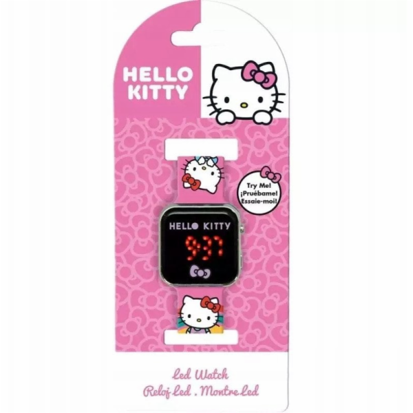 Kids Euroswan LED hodinky Hello Kitty s kalendářem