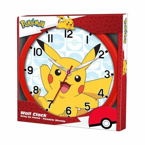 Kids Euroswan Nástěnné hodiny Pokémon Pikachu 25 cm