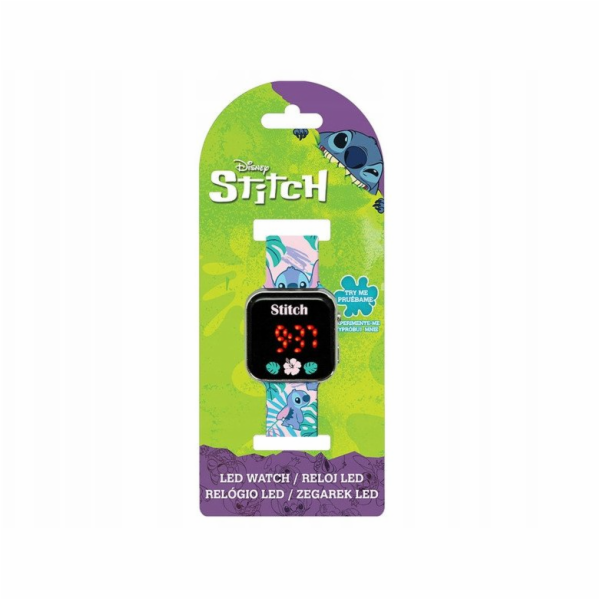 Kids Euroswan Stitch LED hodinky s kalendářem