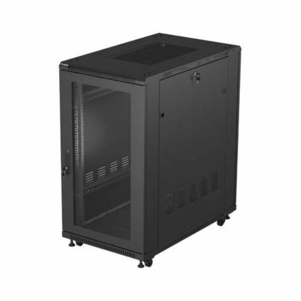 Lanberg 19" 22U 600x1000 černá stojatá racková skříň s pe...