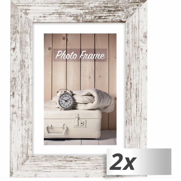 2x1 ZEP Nelson 6 bilohnědy 30x40 dřevo obrazový ram V21346