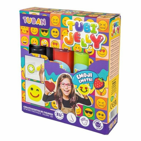 TUBAN Sada 3 barev emotikonů Tubi Jelly