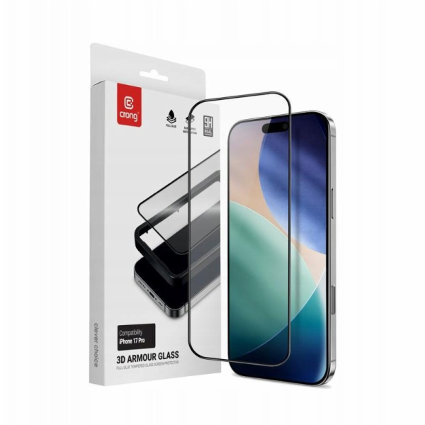 CRONG 3D Armor Glass - Tvrzené sklo pro iPhone 17 Pro + i...