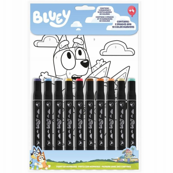 Kids Euroswan Omalovánka Bluey podle čísel