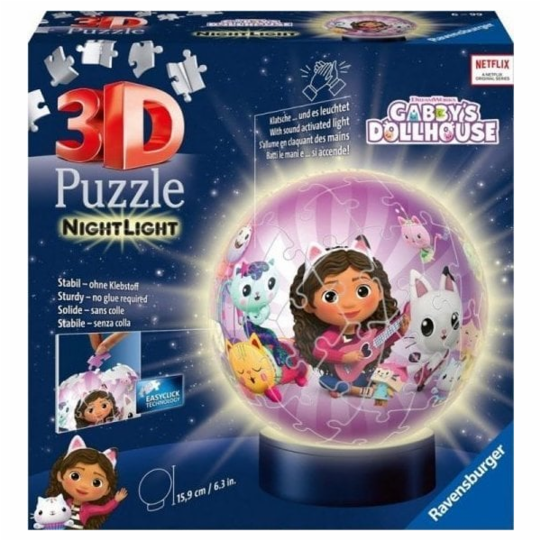 Ravensburger Polska 3D puzzle Svítící koule Gabiin kočičí...
