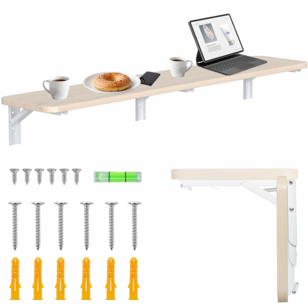 Maclean Skládací police 100x20cm MC-129 WD